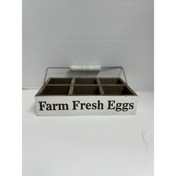 Tabletop Decor “Farm Fresh Eggs” With Handle Farmhouse - Picture 1 of 10